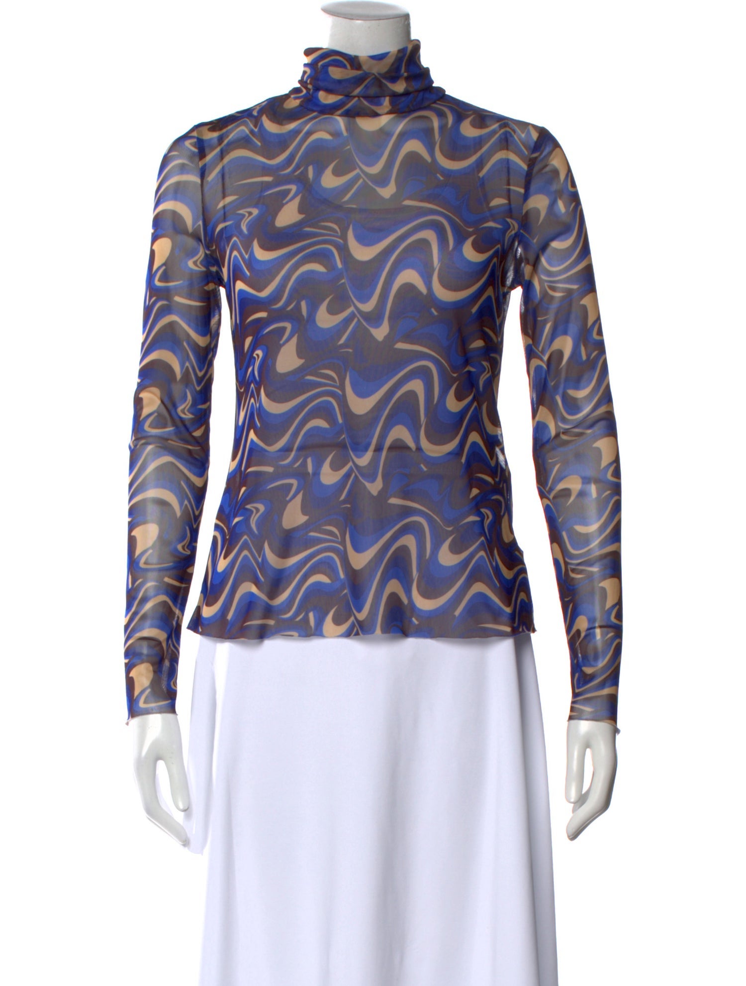 Scanlan Theodore Printed Turtleneck Blouse