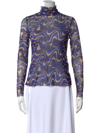 Scanlan Theodore Printed Turtleneck Blouse