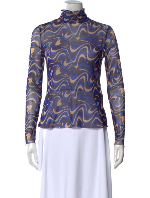 Scanlan Theodore Printed Turtleneck Blouse