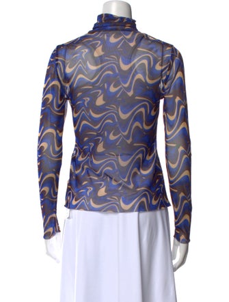 Scanlan Theodore Printed Turtleneck Blouse