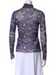 Scanlan Theodore Printed Turtleneck Blouse