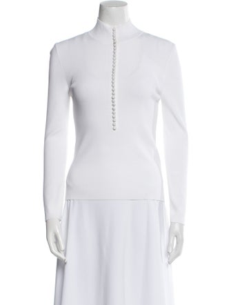 Scanlan Theodore Mock Neck Long Sleeve Top