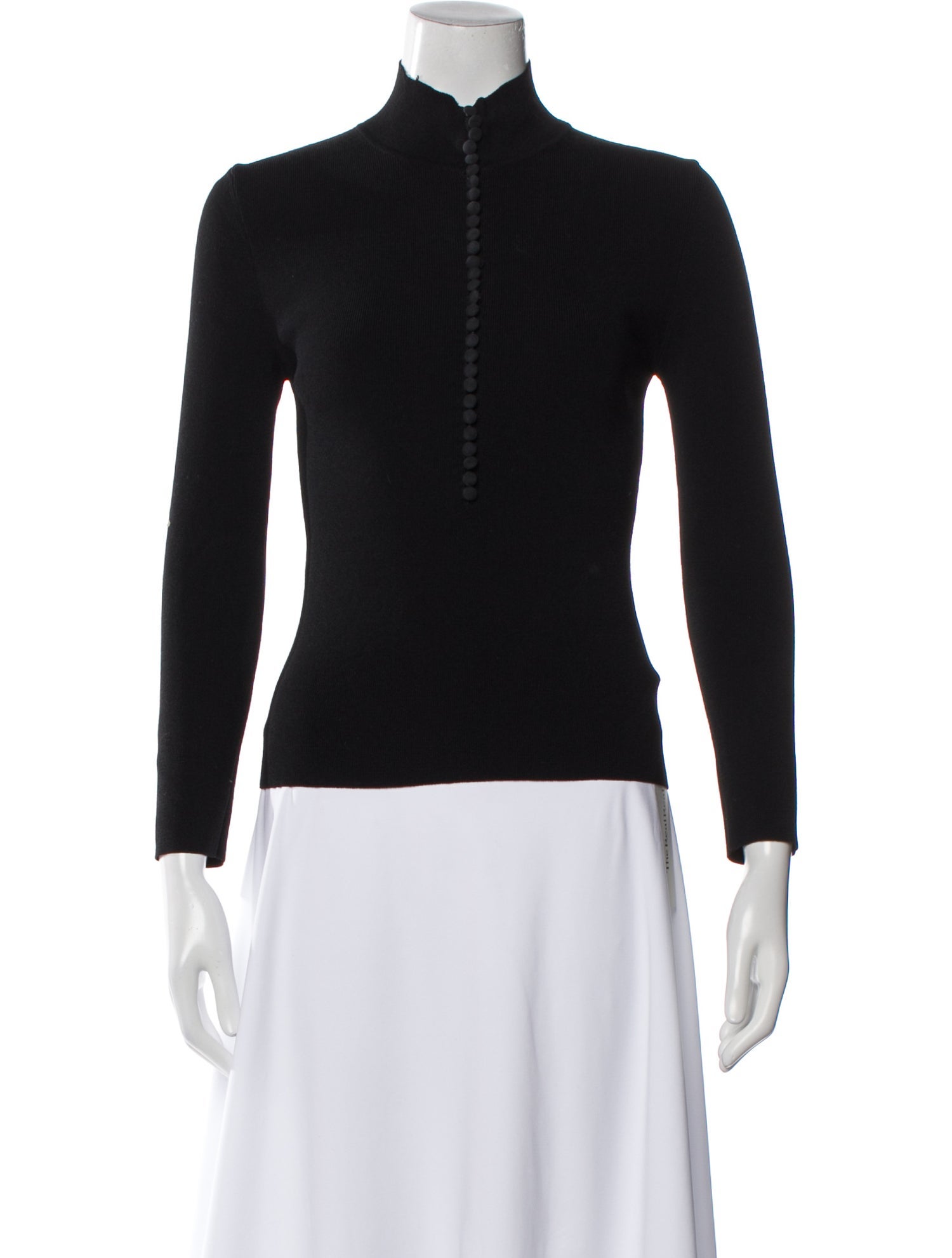 Scanlan Theodore Mock Neck Long Sleeve Top