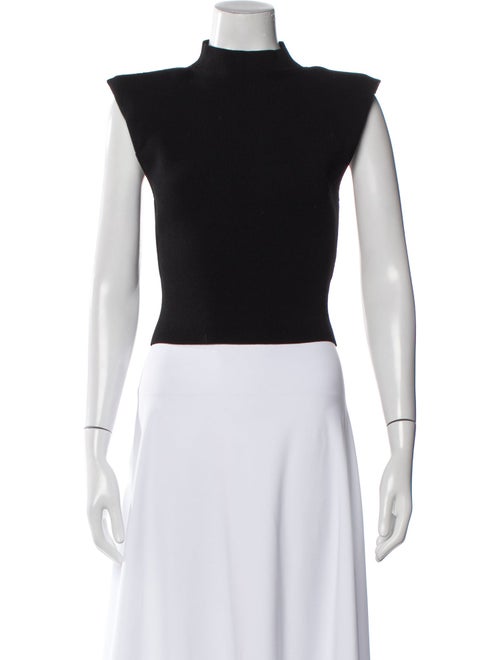 Scanlan Theodore Mock Neck Short Sleeve Crop Top