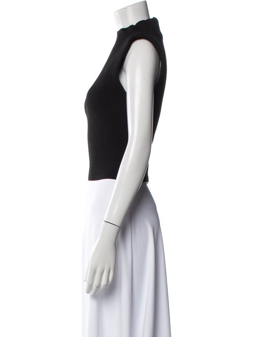 Scanlan Theodore Mock Neck Short Sleeve Crop Top