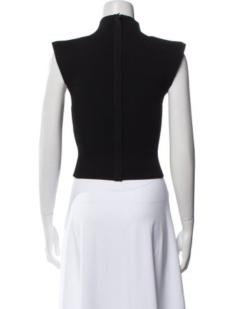 Scanlan Theodore Mock Neck Short Sleeve Crop Top