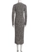 Scanlan Theodore V-Neck Midi Length Dress