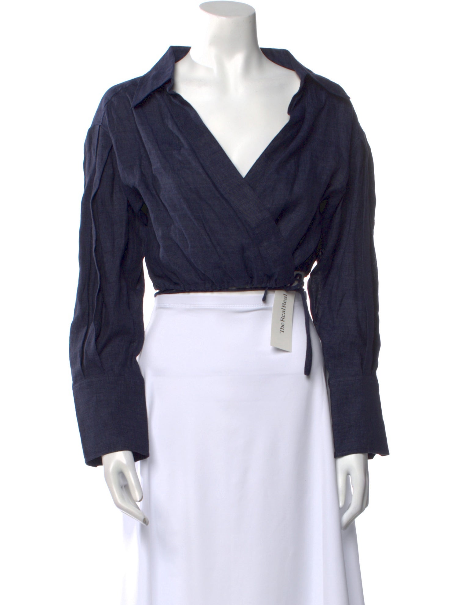 Scanlan Theodore Linen V-Neck Crop Top w/ Tags