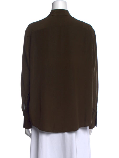 Scanlan Theodore Silk Long Sleeve Button-Up Top