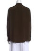 Scanlan Theodore Silk Long Sleeve Button-Up Top
