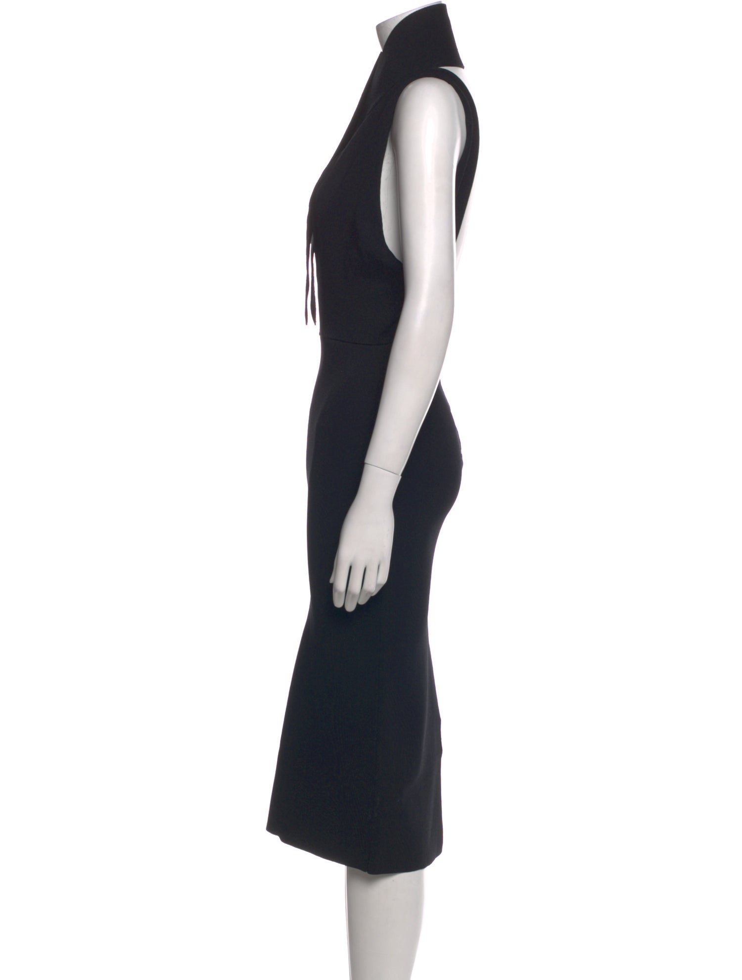 Scanlan Theodore Mock Neck Midi Length Dress