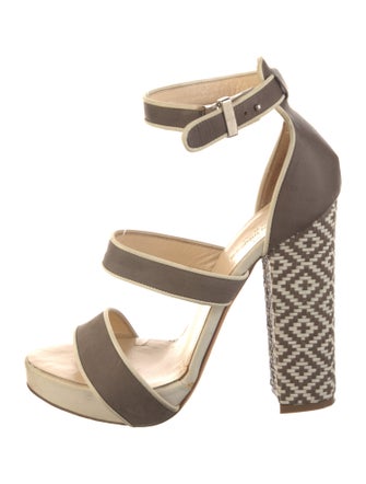 Scanlan Theodore Leather Printed Sandals