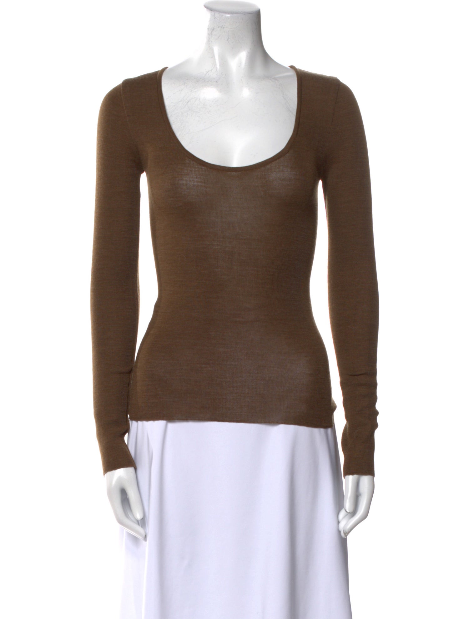 Scanlan Theodore Merino Wool Scoop Neck Sweater