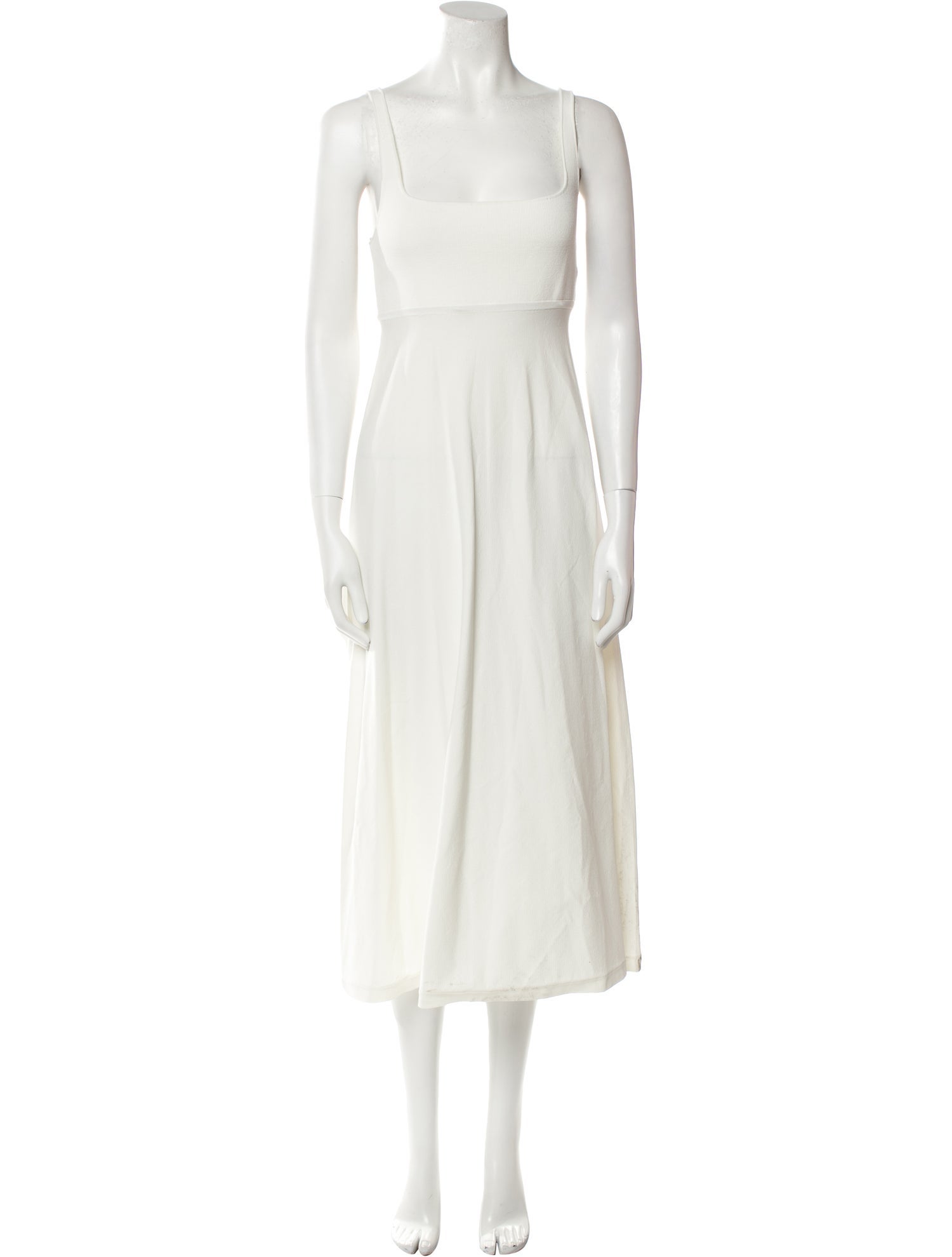 Scanlan Theodore Square Neckline Midi Length Dress