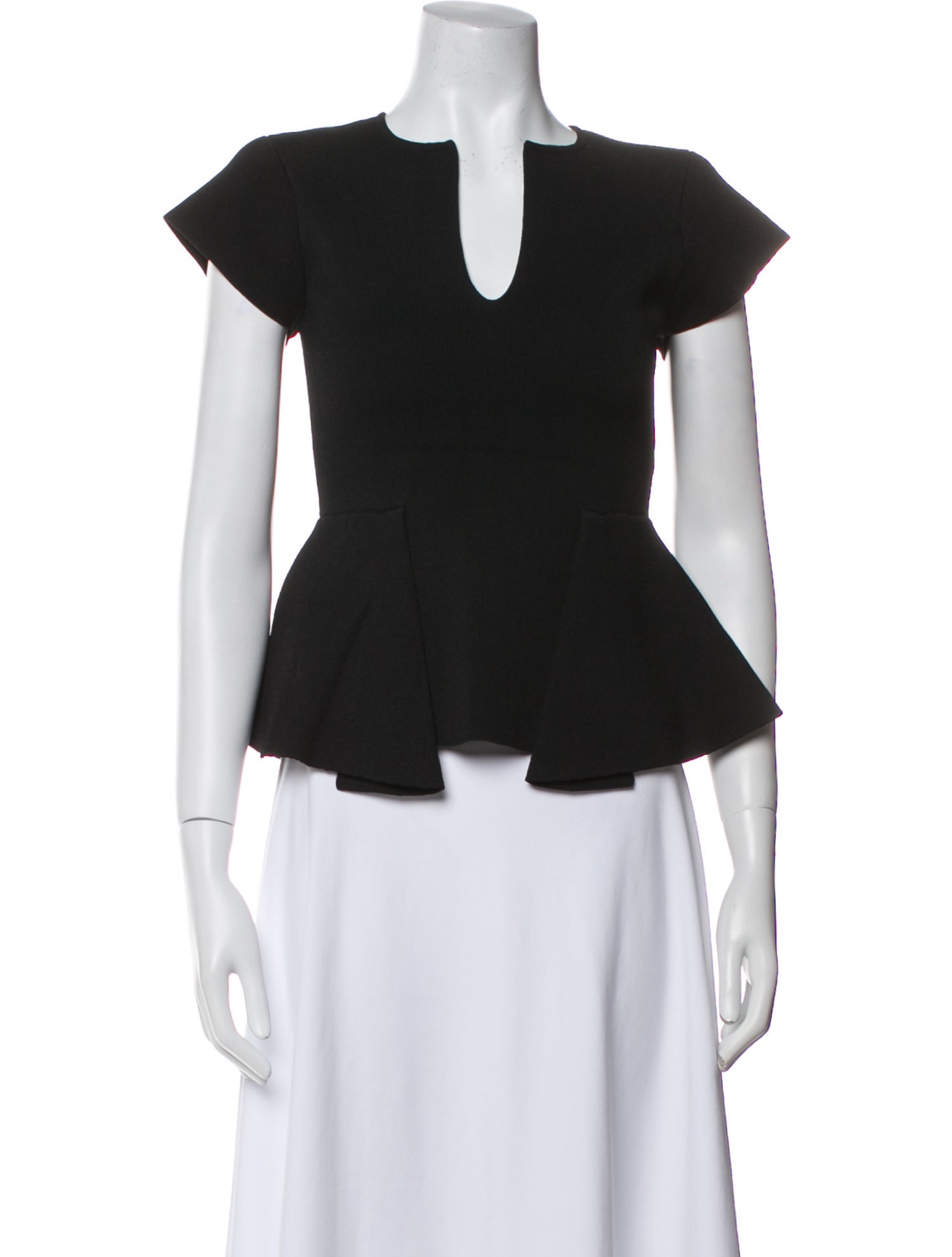 Scanlan Theodore V-Neck Short Sleeve Crop Top