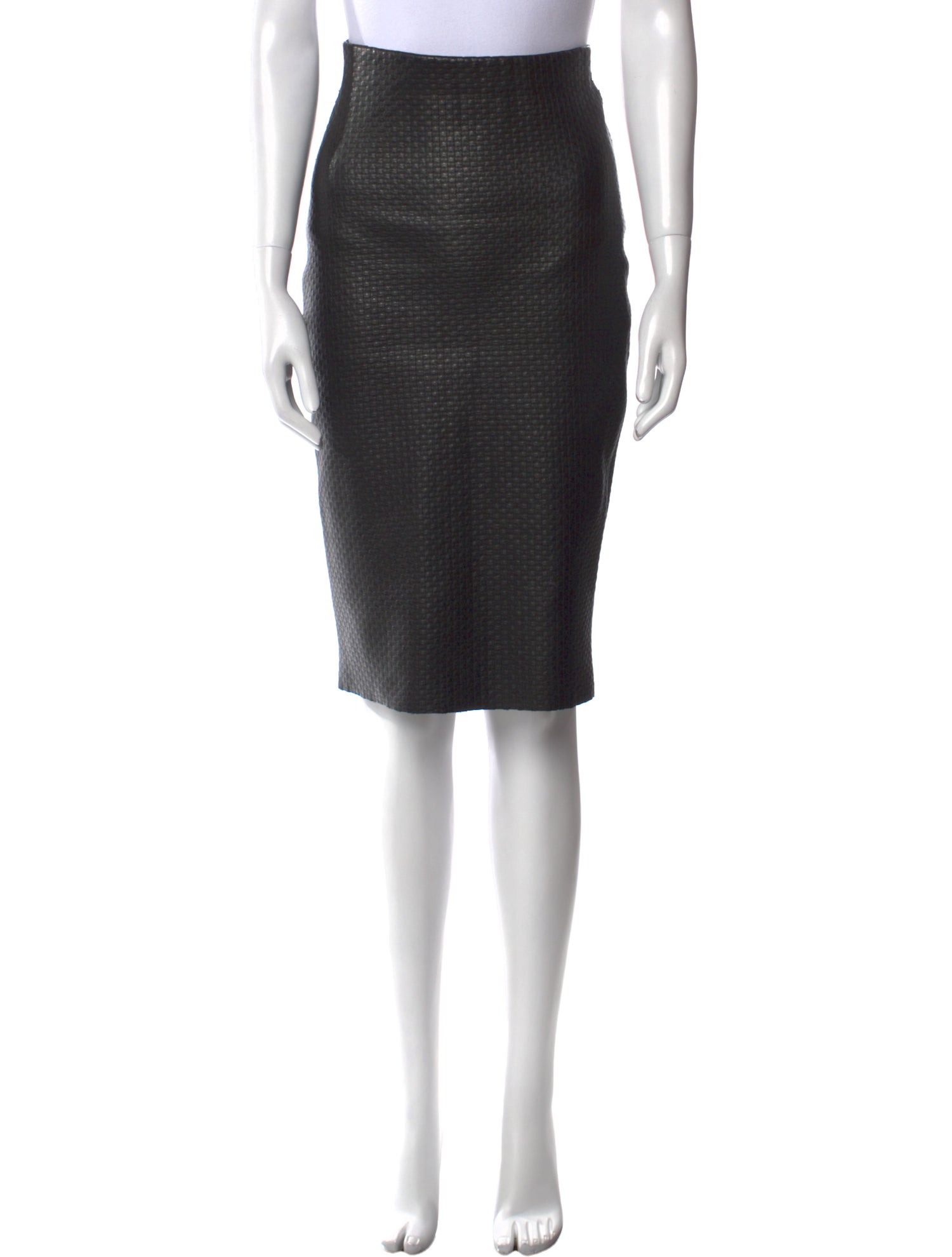 Scanlan Theodore Leather Knee-Length Skirt