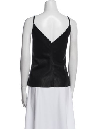 Scanlan Theodore Leather V-Neck Top