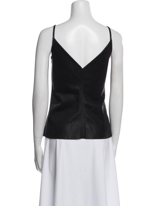 Scanlan Theodore Leather V-Neck Top