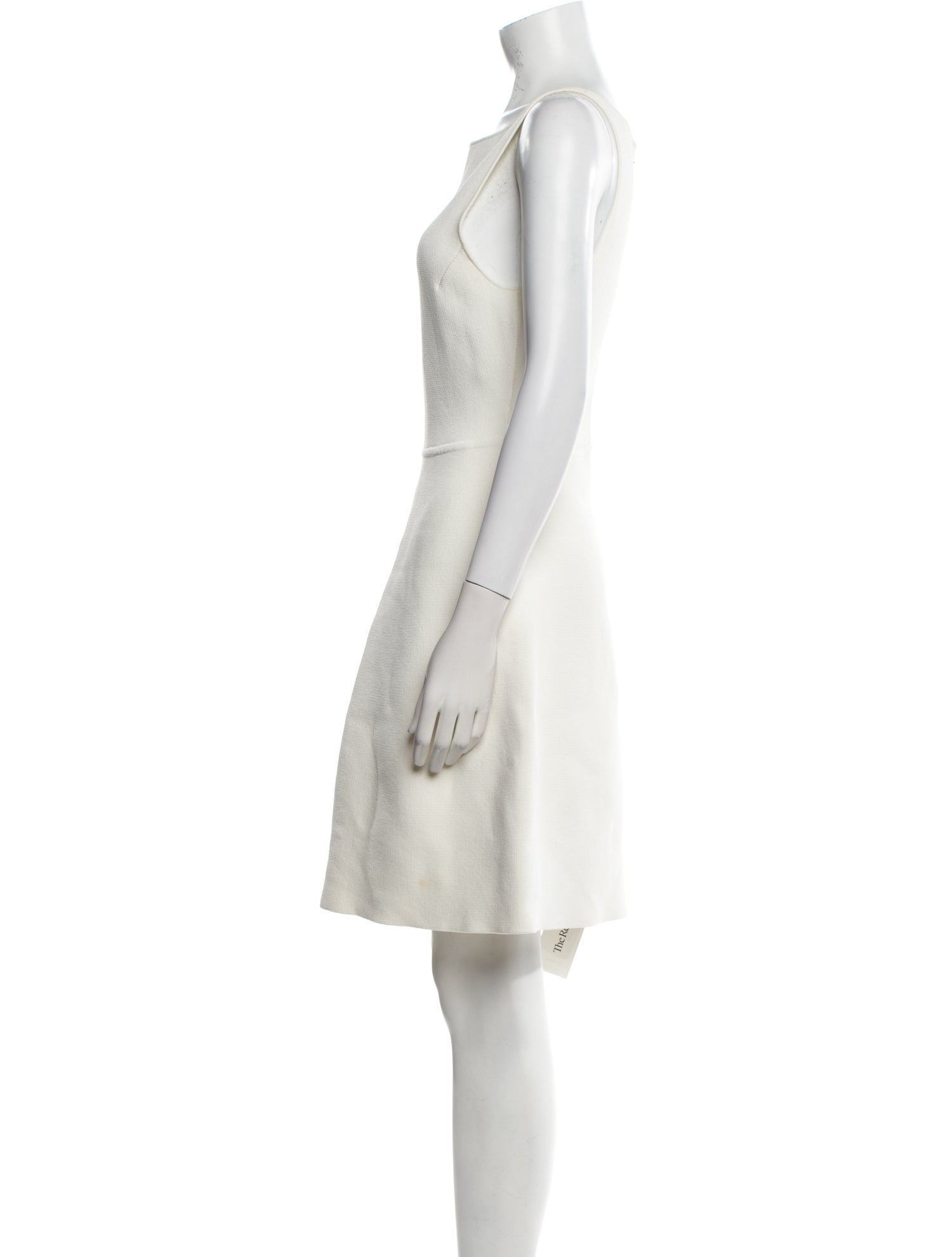 Scanlan Theodore Bateau Neckline Mini Dress