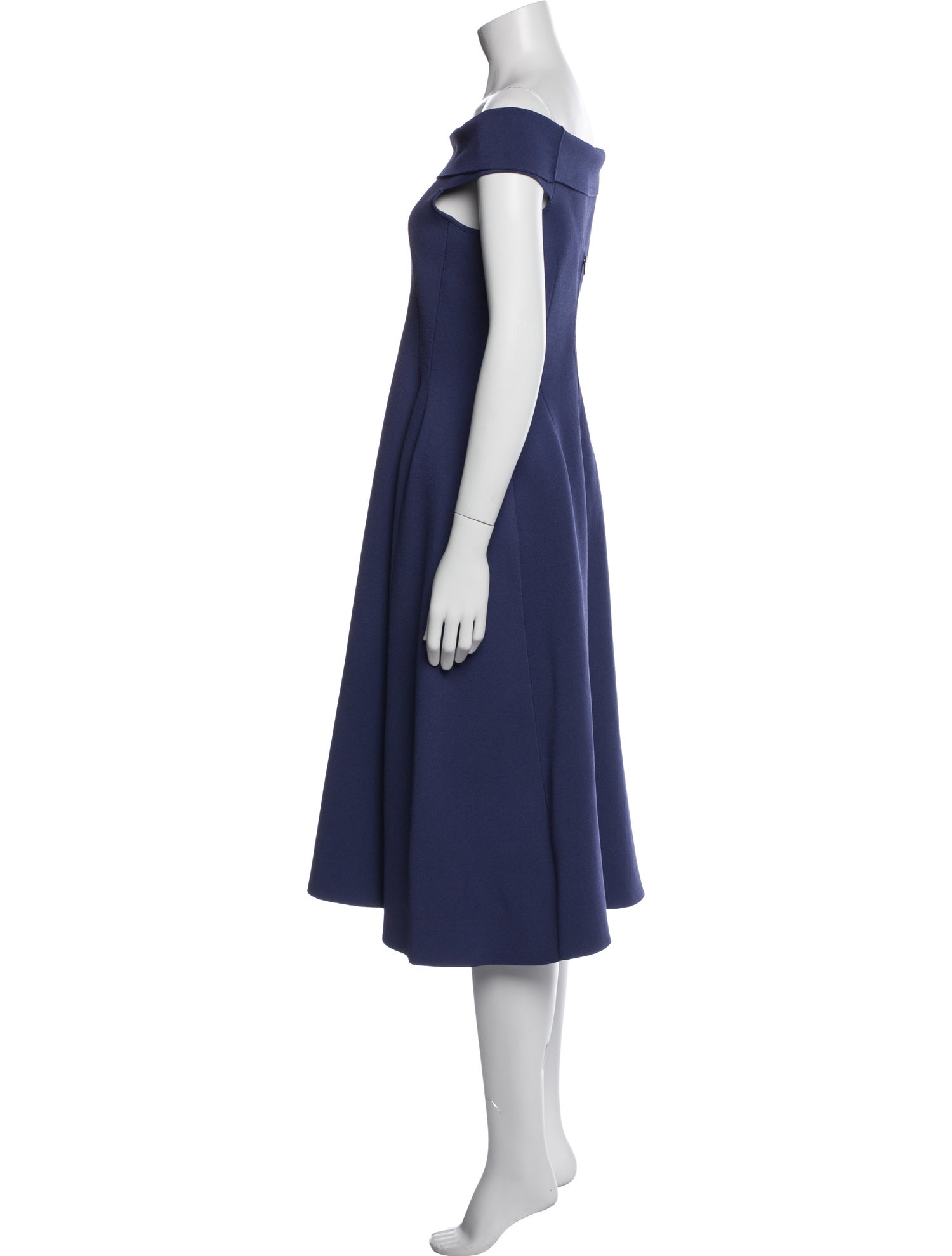 Scanlan Theodore Off-The-Shoulder Midi Length Dress