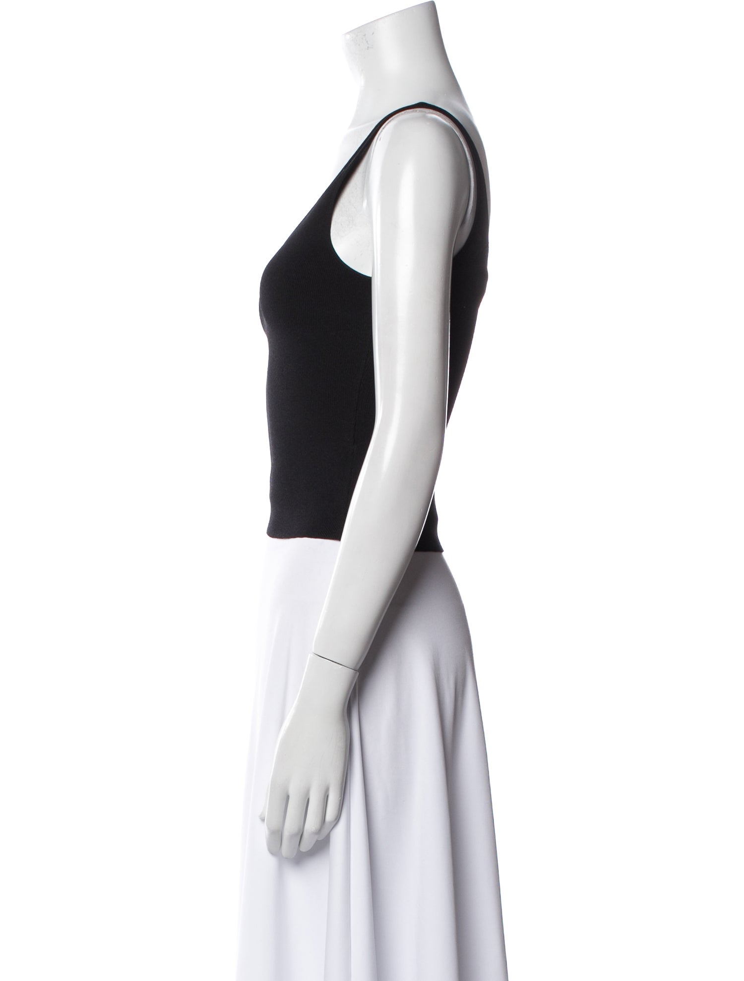 Scanlan Theodore Scoop Neck Sleeveless Crop Top