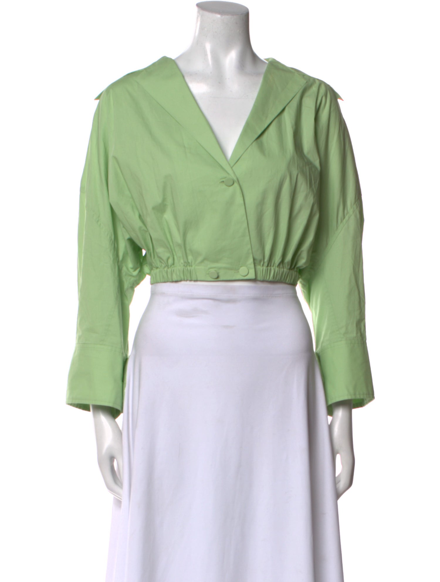 Scanlan Theodore V-Neck Three-Quarter Sleeve Crop Top w/ Tags