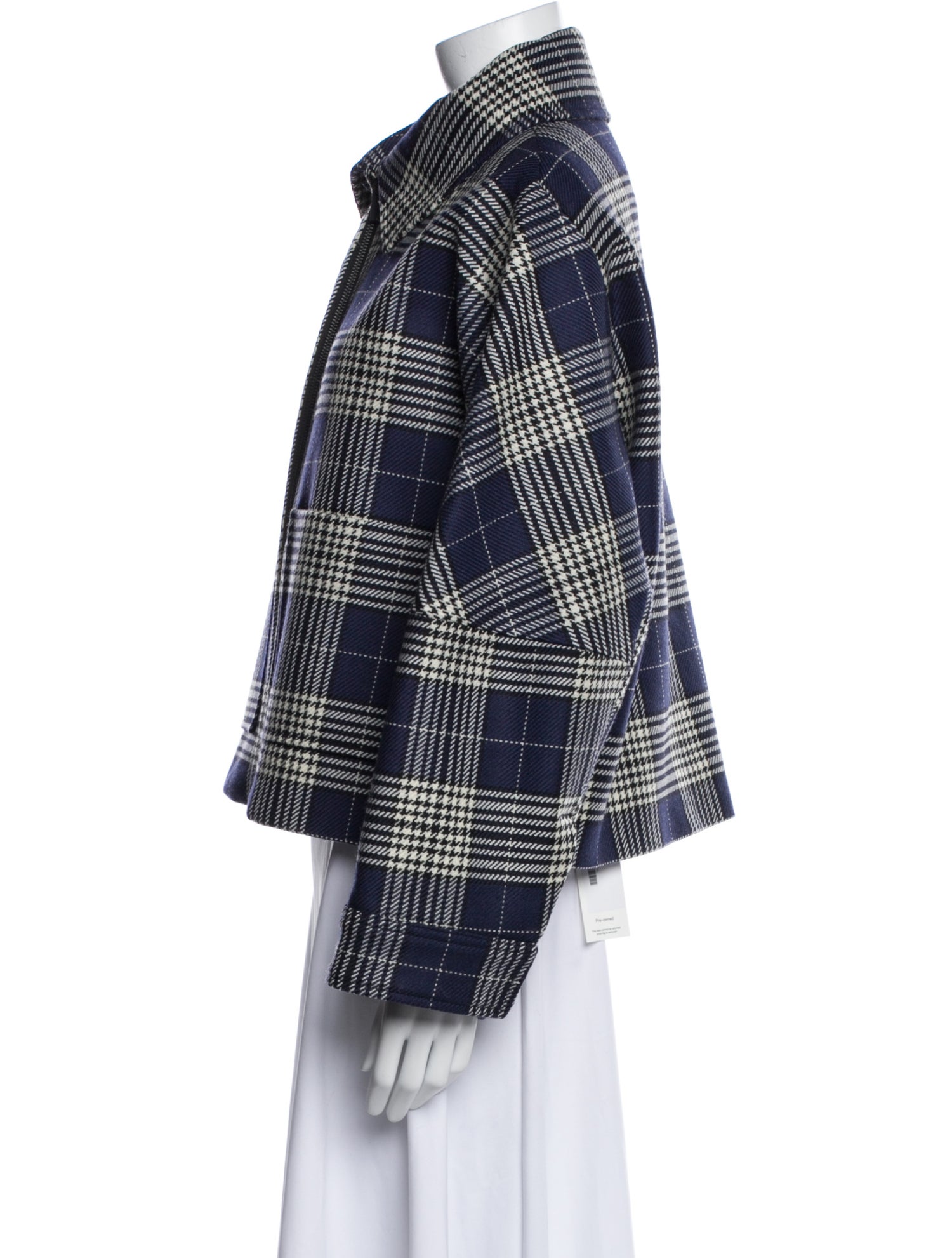 Scanlan Theodore Virgin Wool Plaid Print Jacket