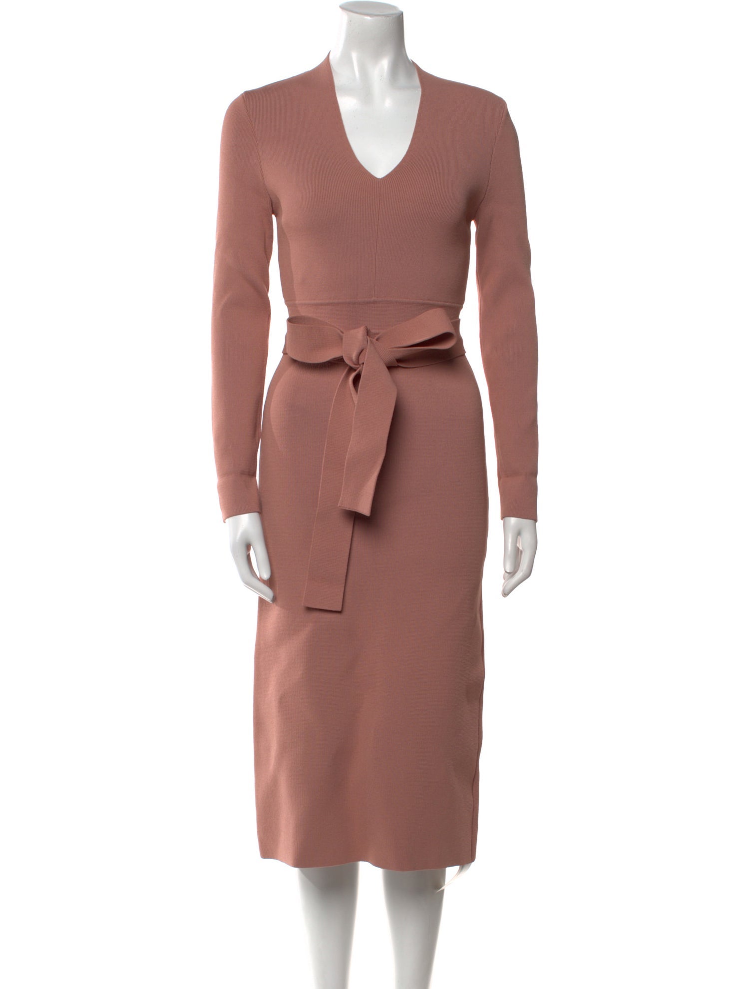 Scanlan Theodore V-Neck Midi Length Dress