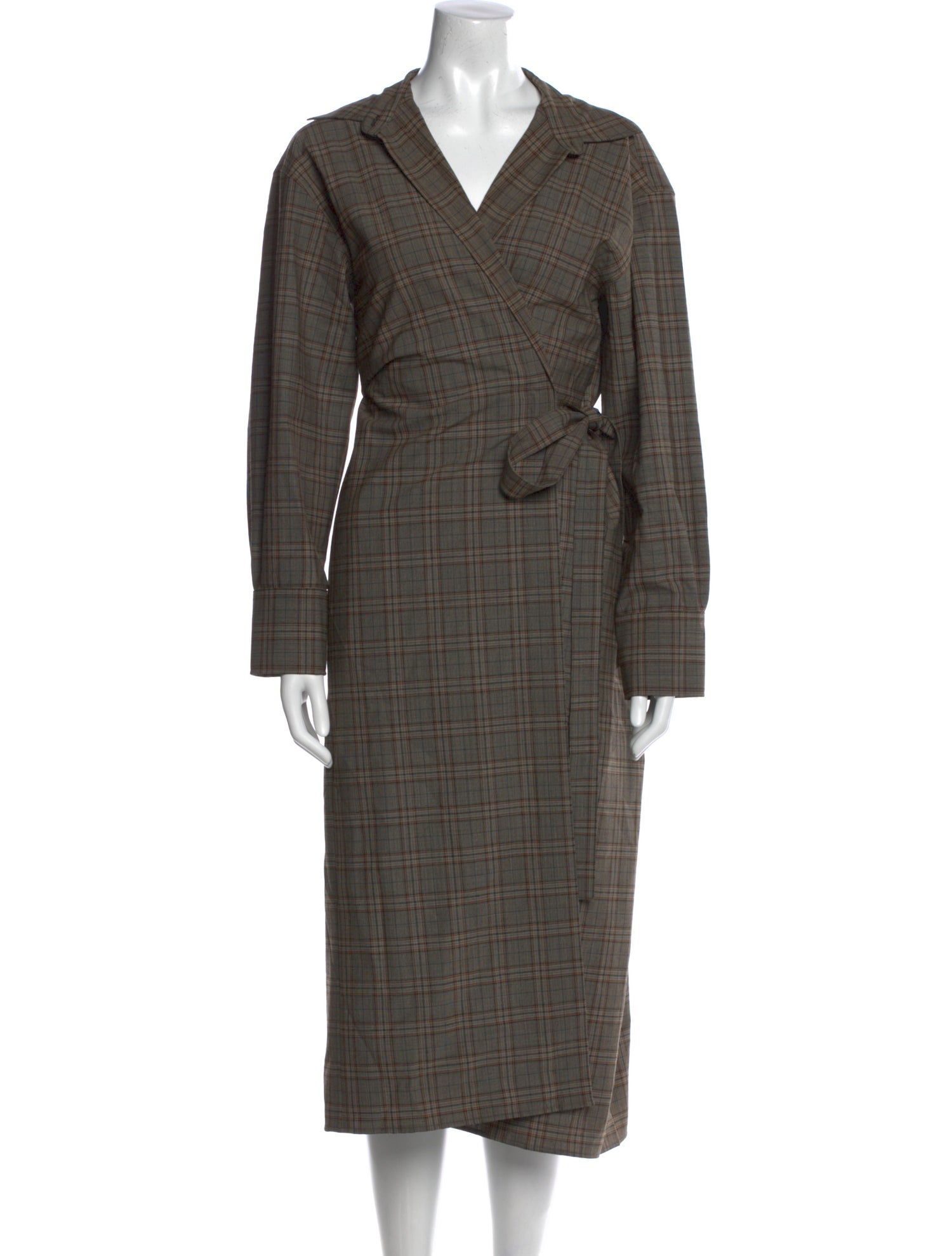 Scanlan Theodore Plaid Print Long Dress w/ Tags