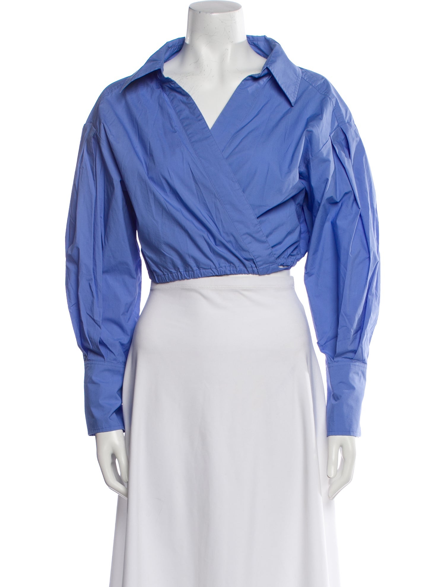 Scanlan Theodore V-Neck Long Sleeve Crop Top