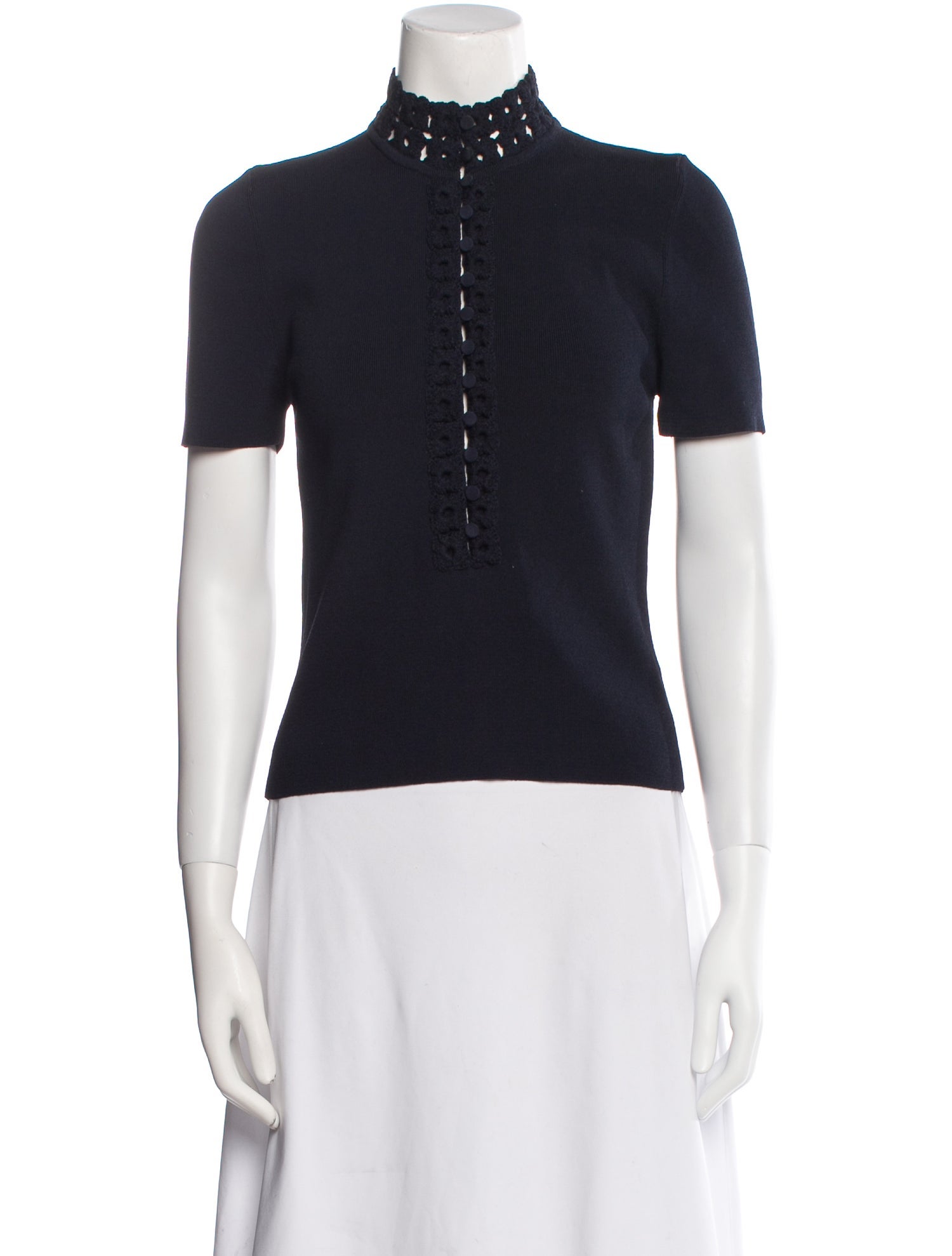 Scanlan Theodore Mock Neck Short Sleeve Polo