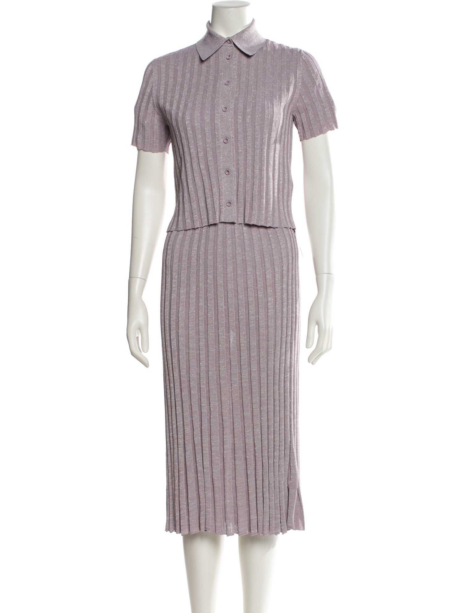 Scanlan Theodore Striped Pleated Accents Skirt Set