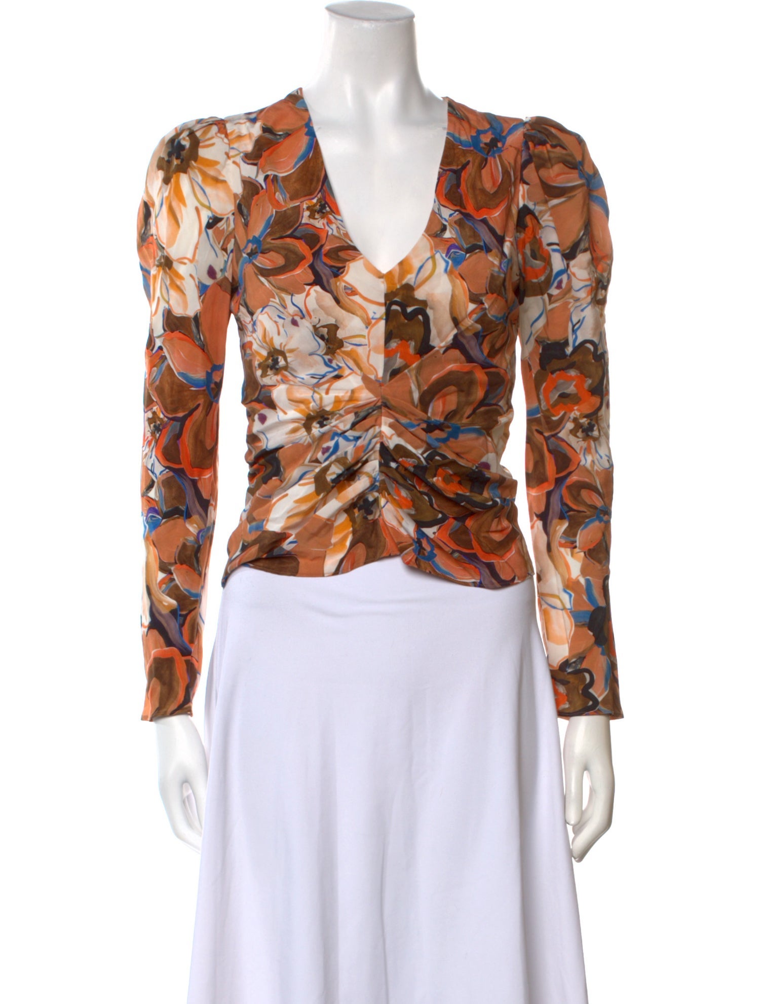 Scanlan Theodore Silk Floral Print Blouse