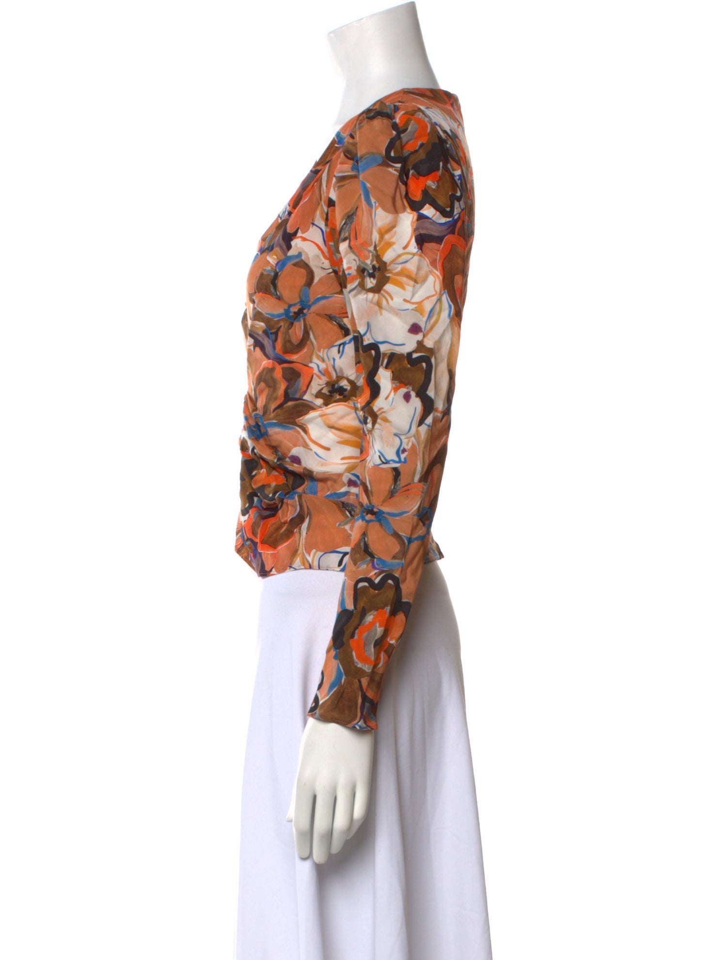 Scanlan Theodore Silk Floral Print Blouse