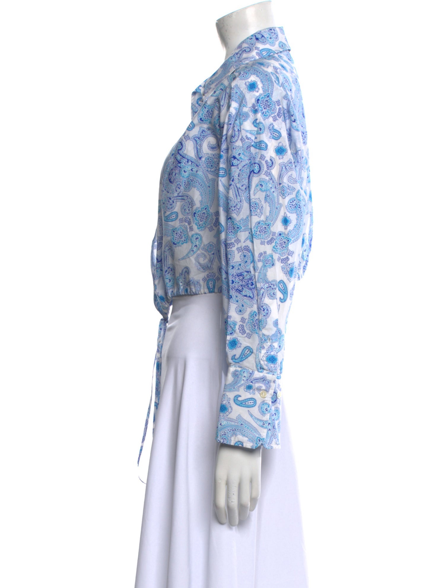 Scanlan Theodore Paisley Print V-Neck Crop Top