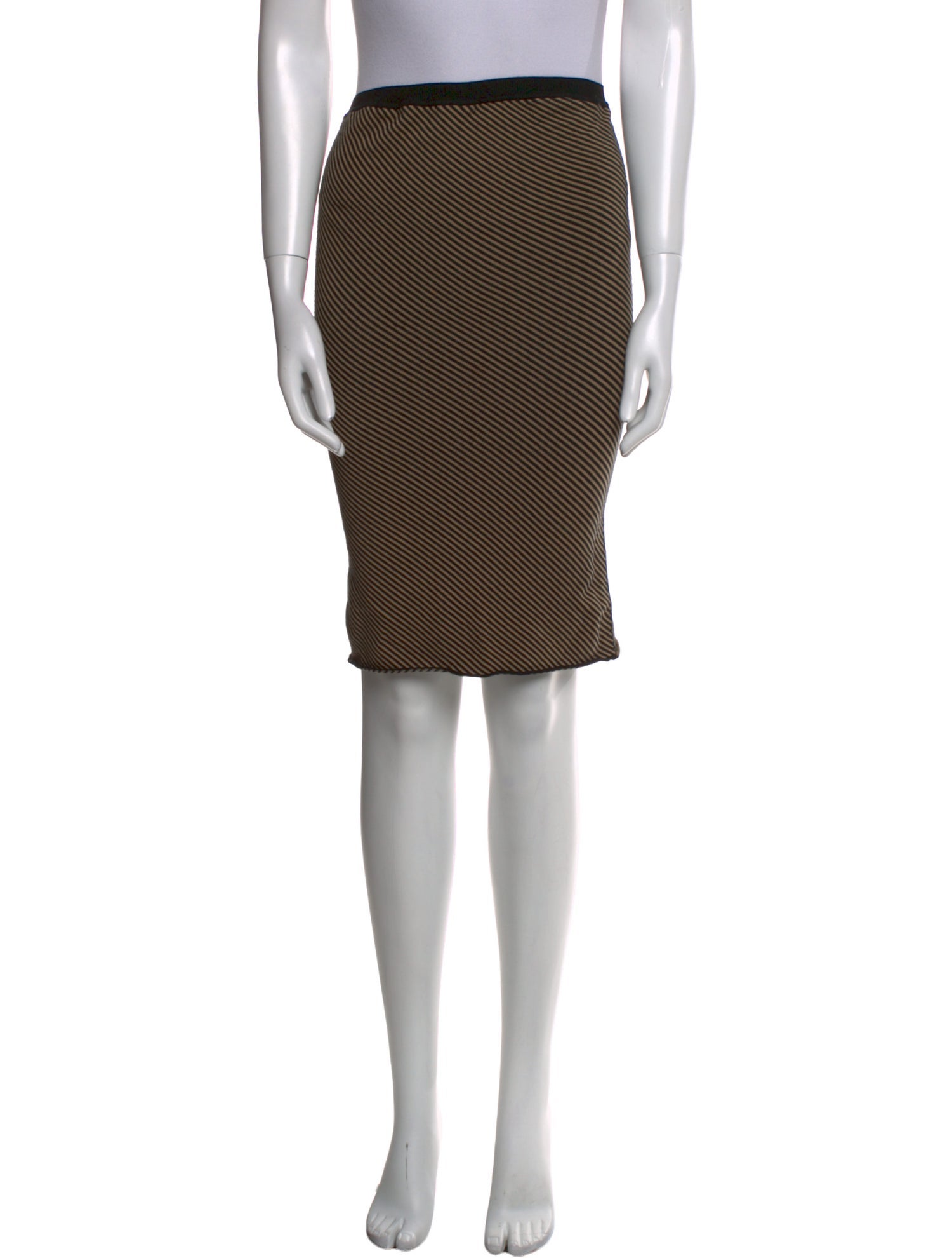 Scanlan Theodore Striped Knee-Length Skirt