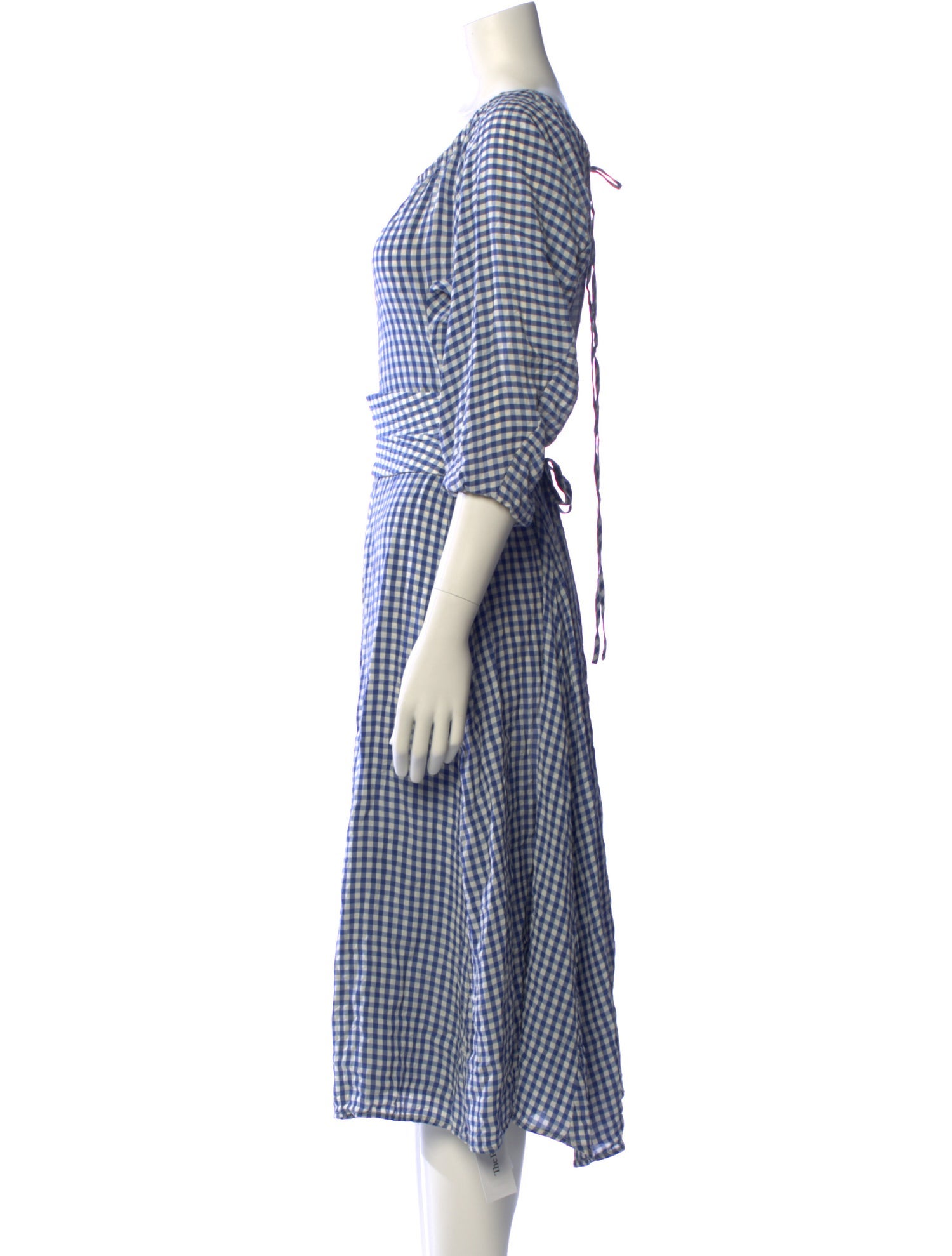 Scanlan Theodore Plaid Print Midi Length Dress