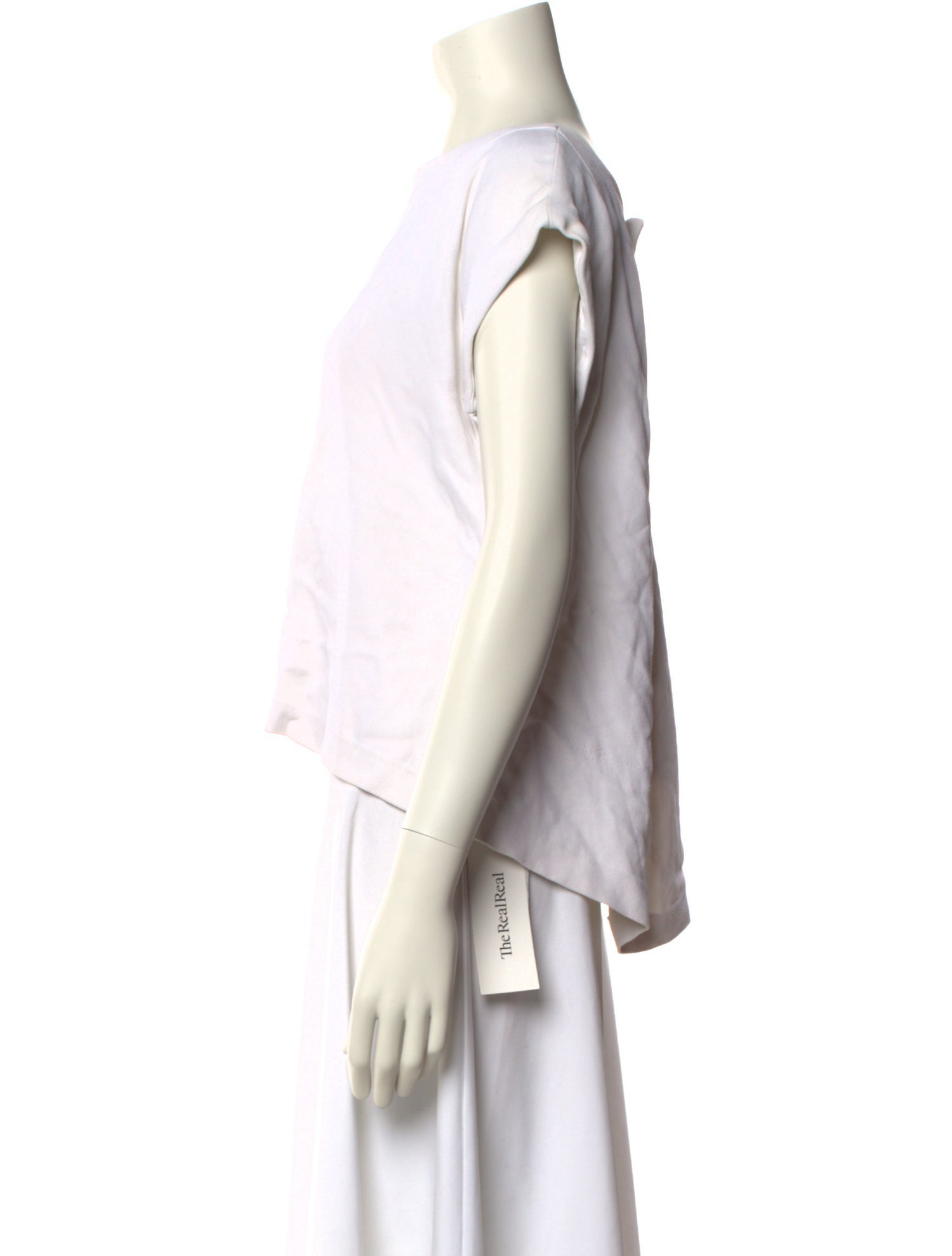 Scanlan Theodore Bateau Neckline Short Sleeve Crop Top