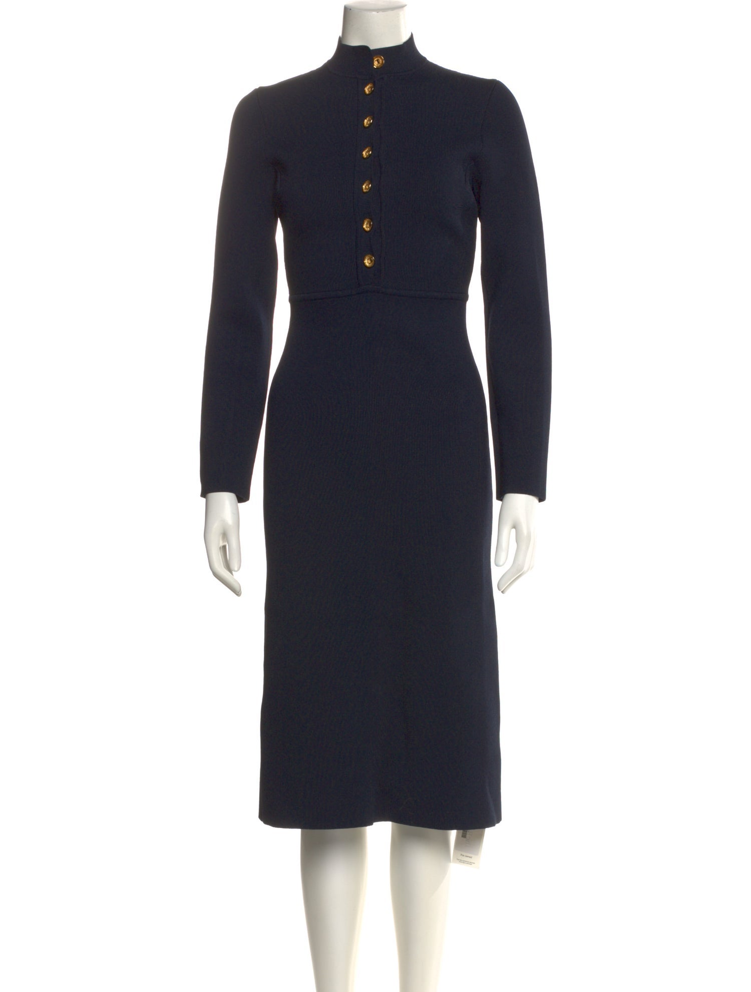 Scanlan Theodore Mock Neck Midi Length Dress