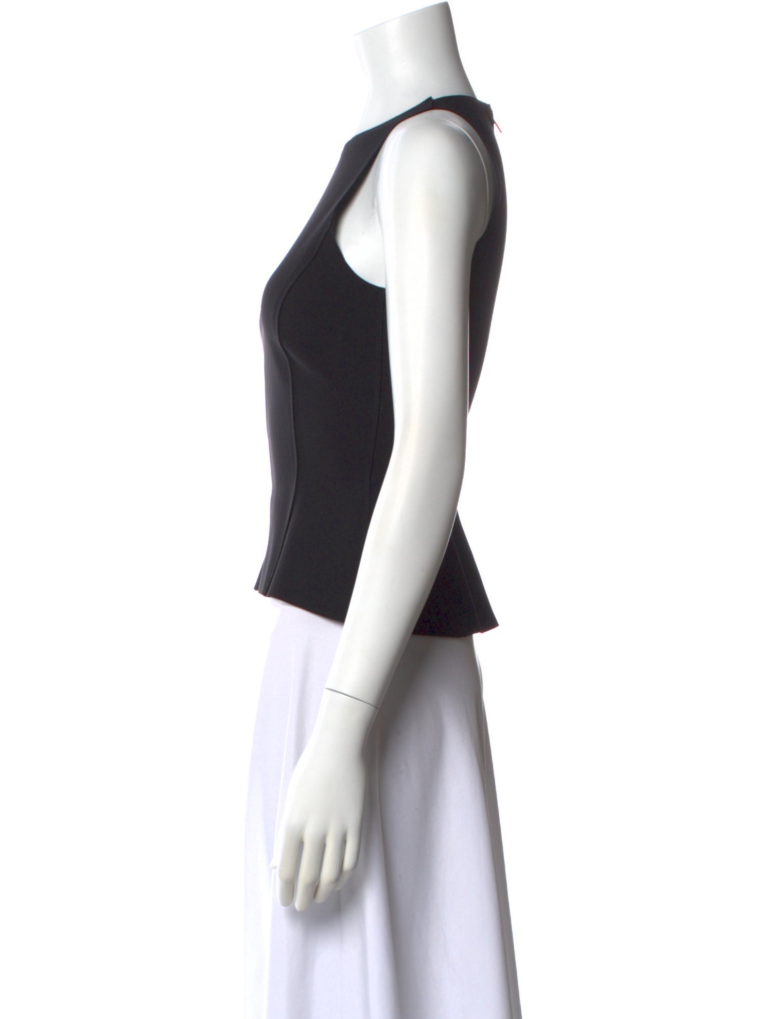 Scanlan Theodore Crew Neck Sleeveless Crop Top