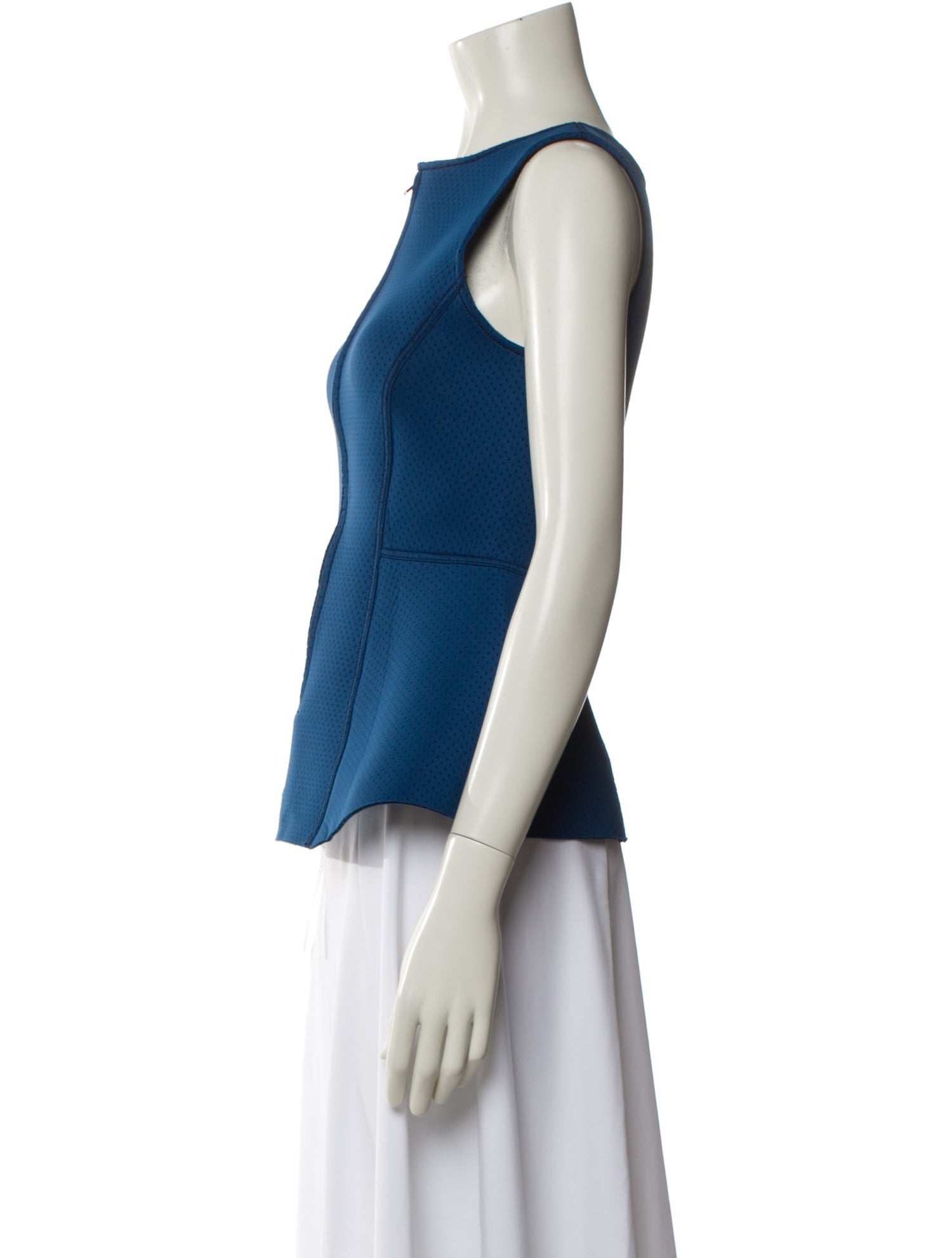 Scanlan Theodore Bateau Neckline Sleeveless Blouse