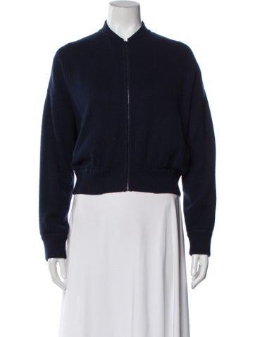 Pre-owned Scanlan Theodore Cashmere Bomber Jacket In Blue