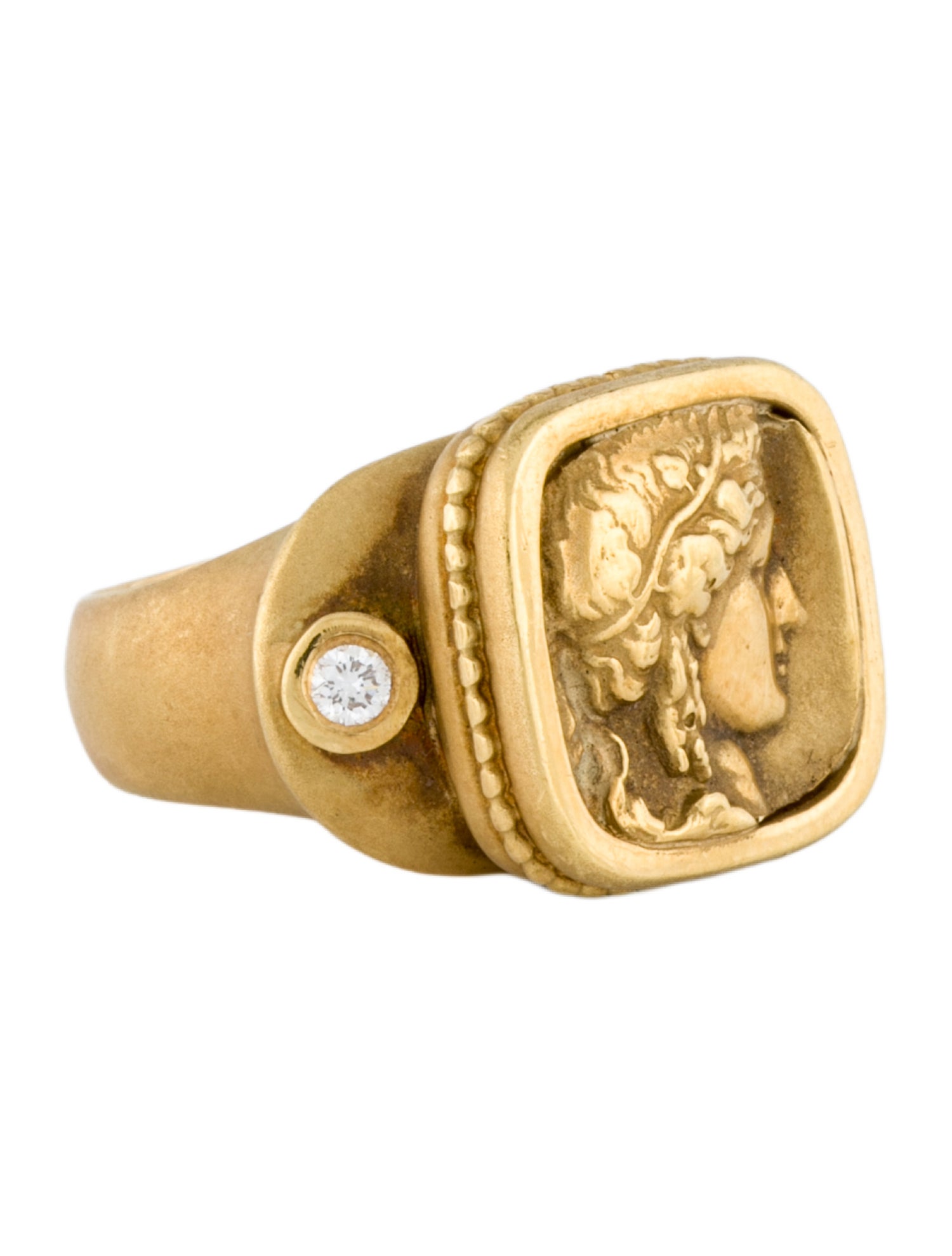 Seidengang 18K Diamond Athena Signet Ring