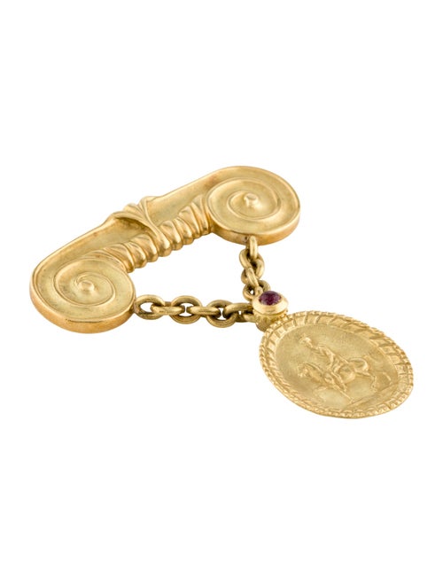 Seidengang 18K Ruby Chain Drop Brooch