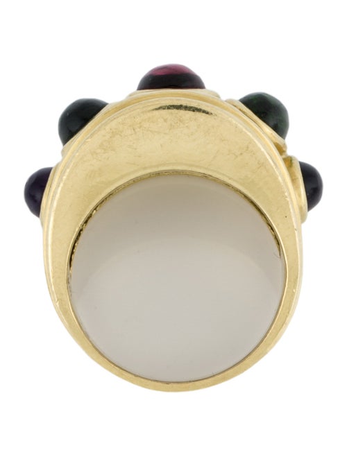 Seidengang 18K Amethyst, Diopside & Tourmaline Ring