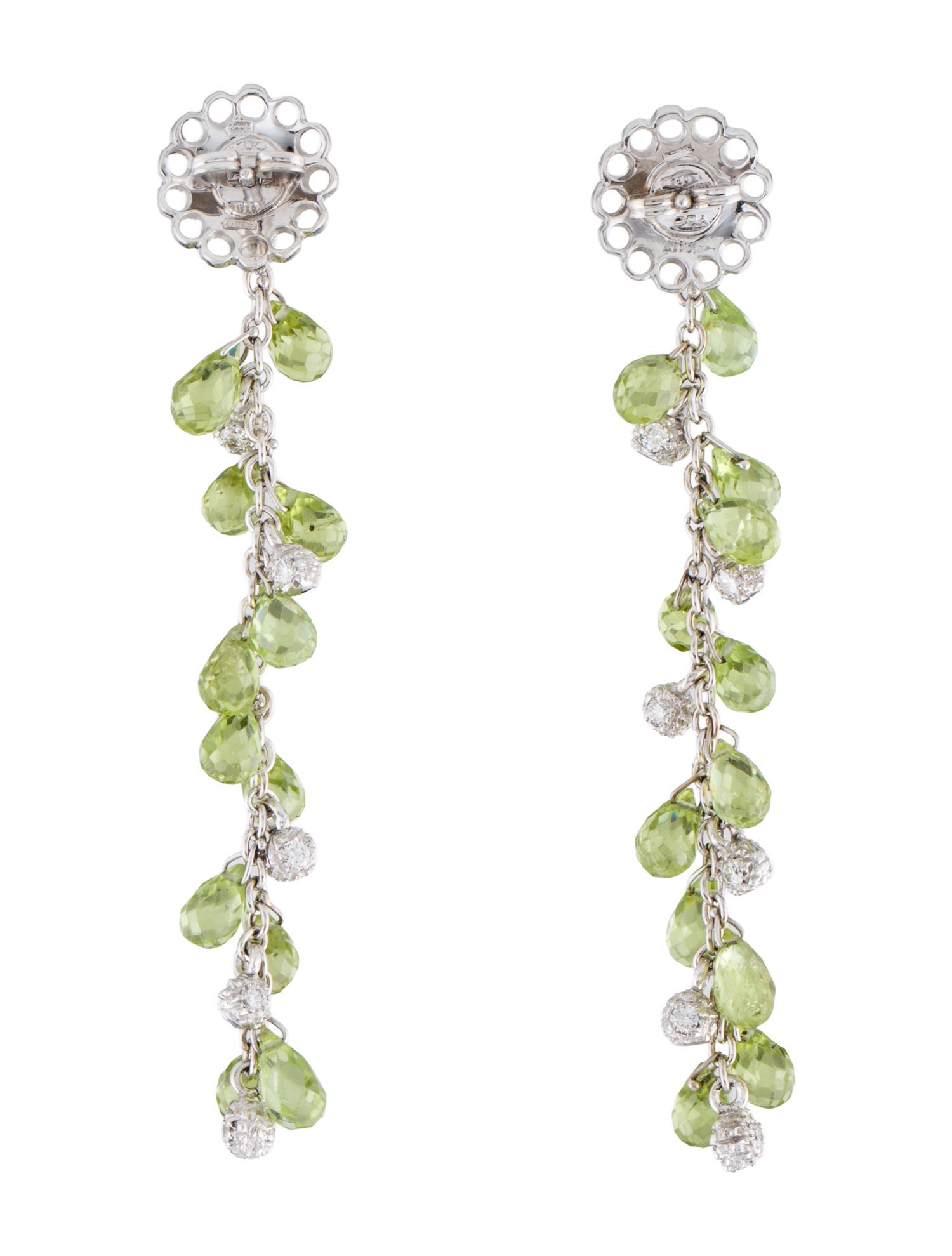 Zydo 18K Peridot & Diamond Drop Earrings