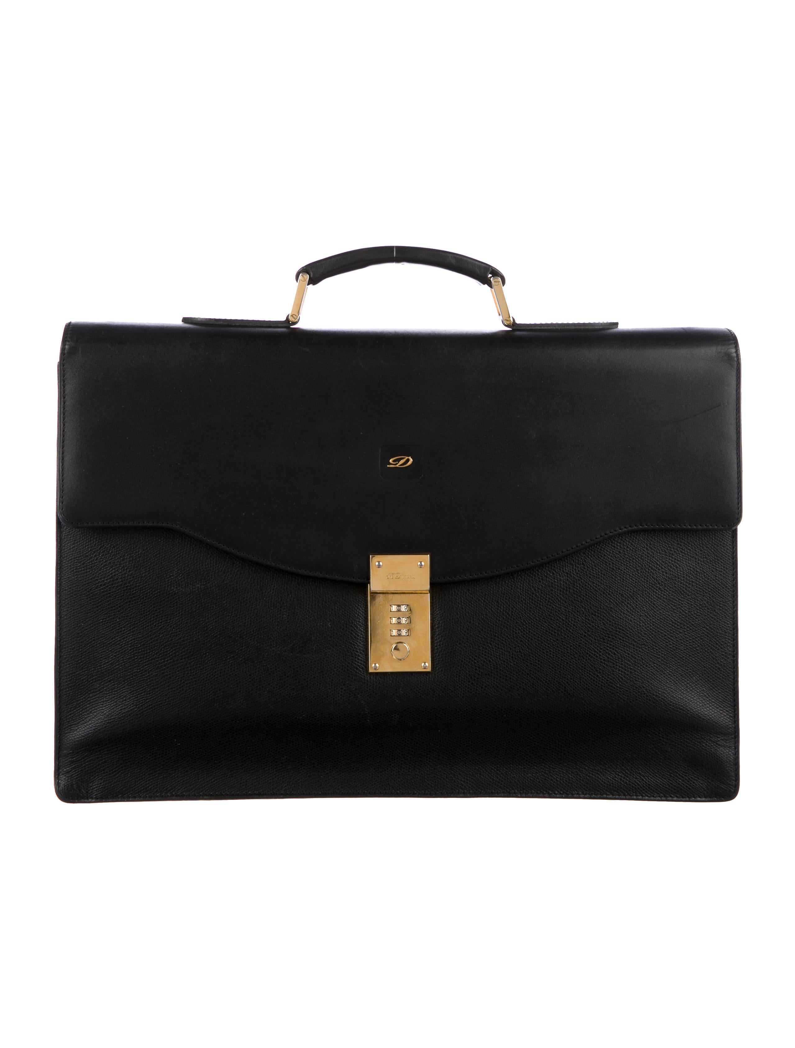 S.T. Dupont Leather Accordion Briefcase Bags SDU20260 The RealReal