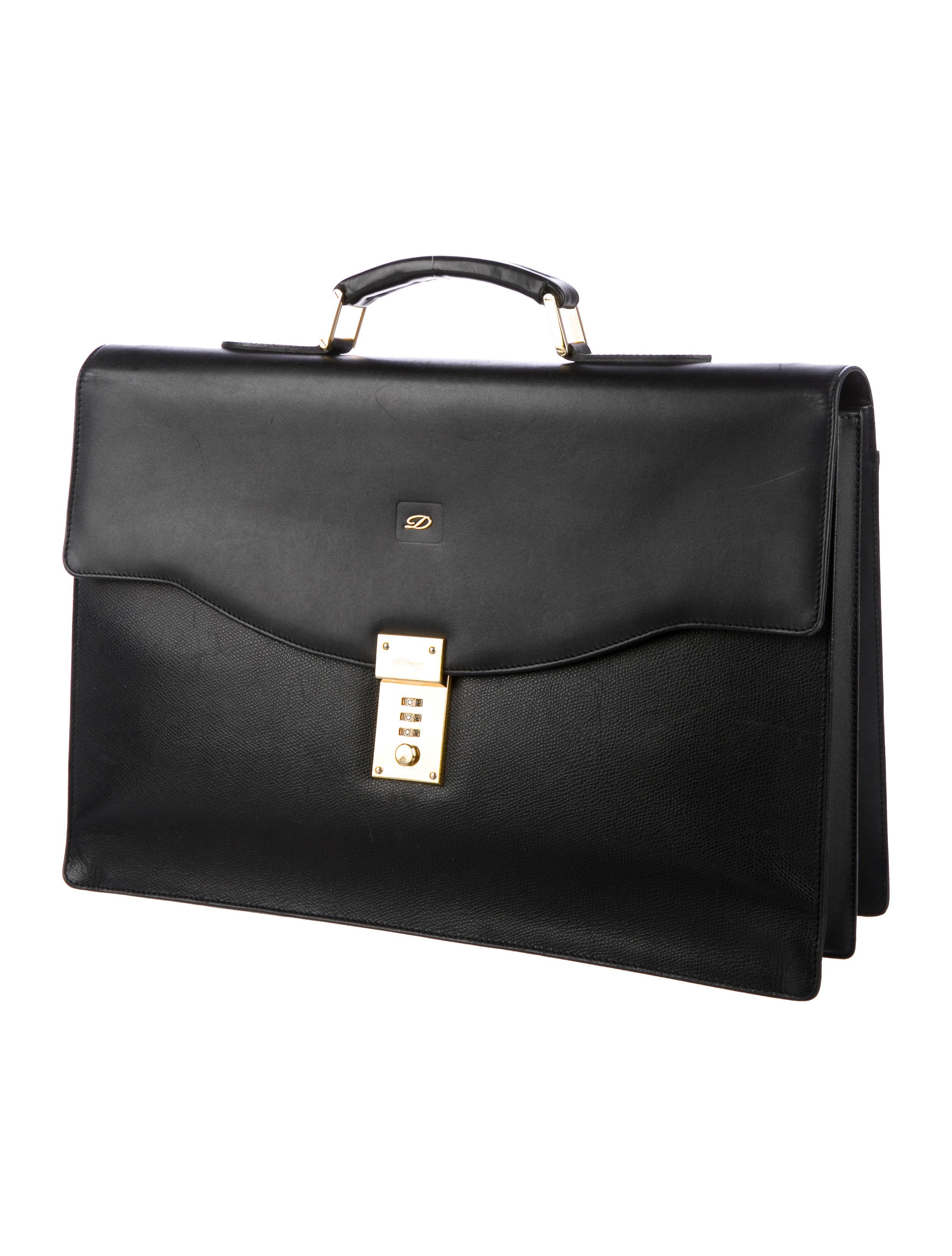 S.T. Dupont Leather Accordion Briefcase Bags SDU20273 The RealReal