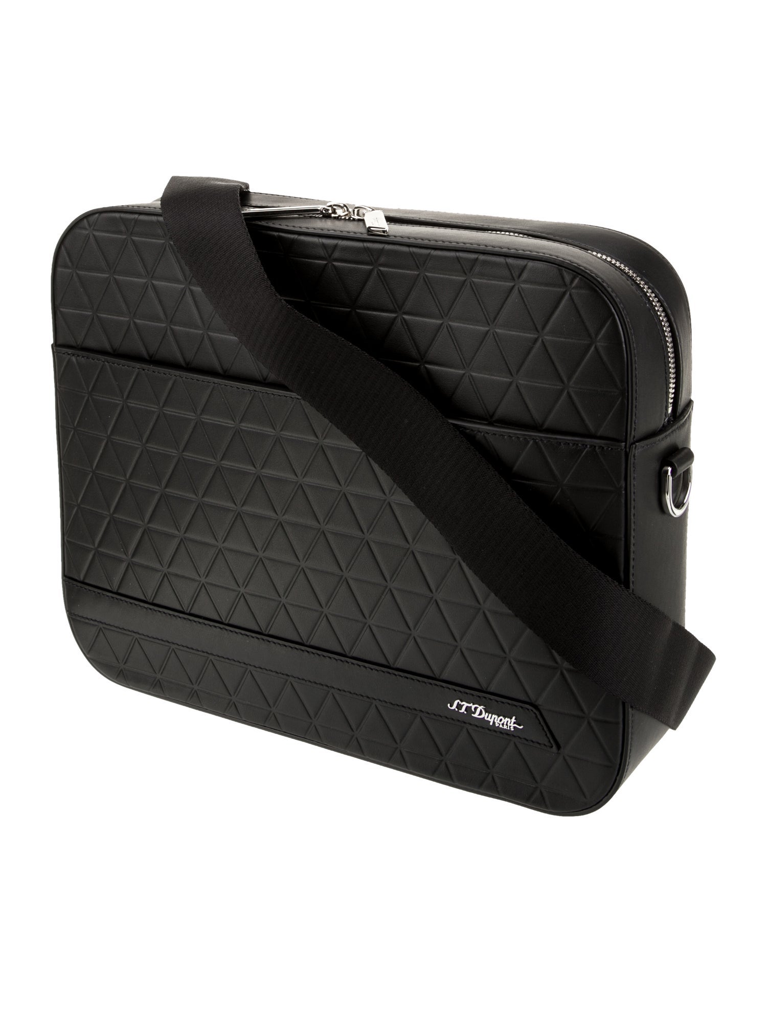 S.T. Dupont Leather Messenger Bag