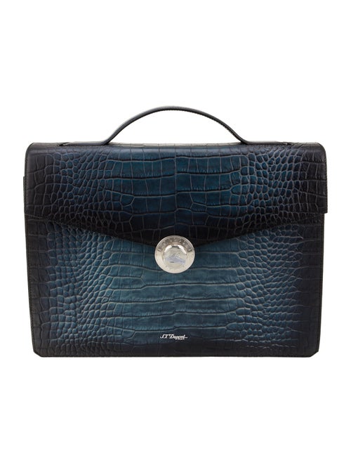 S.T. Dupont Embossed Leather Briefcase